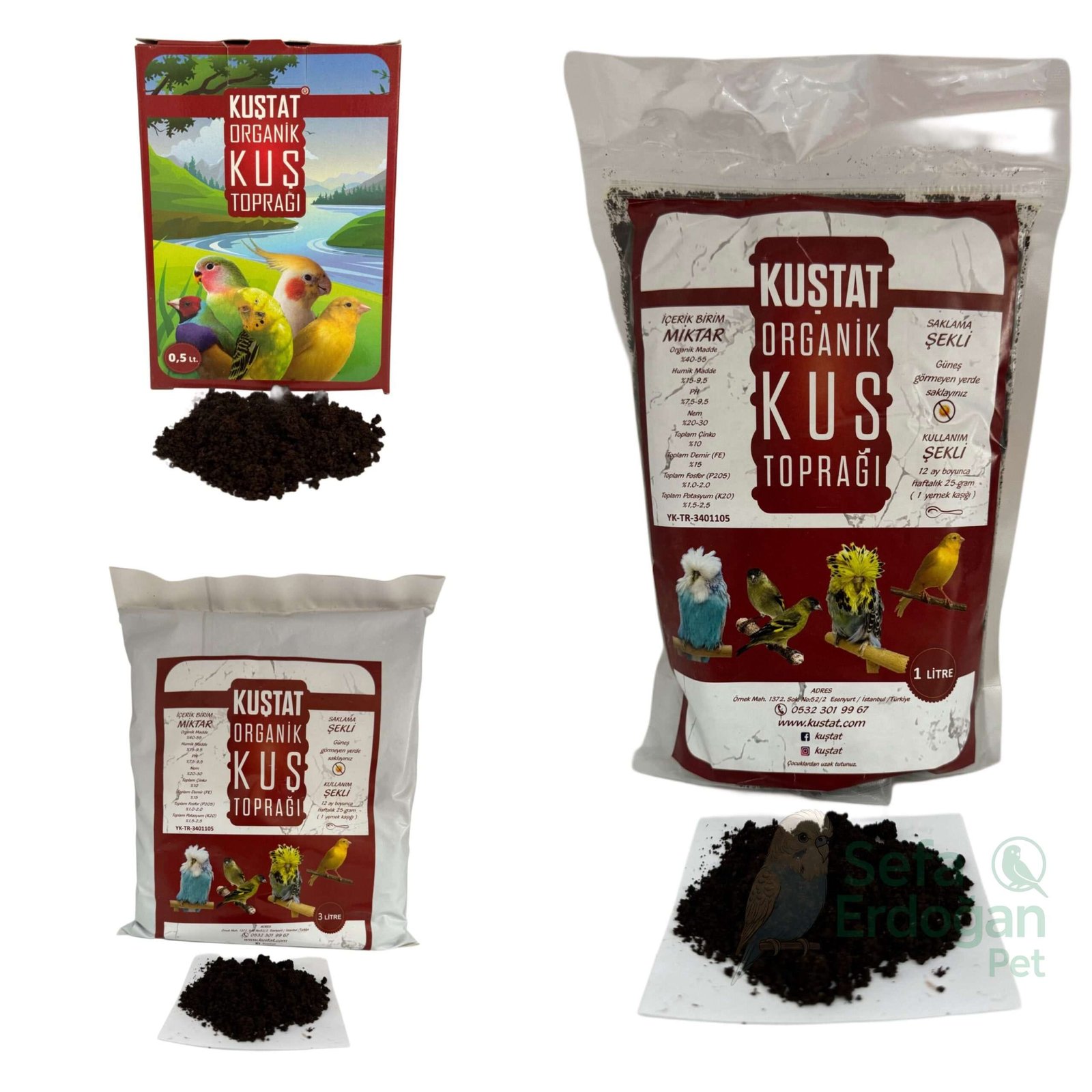 Kuştat Organik Kuş Toprağı, kuşların sindirimine yardımcı olan doğal bir besin desteğidir.