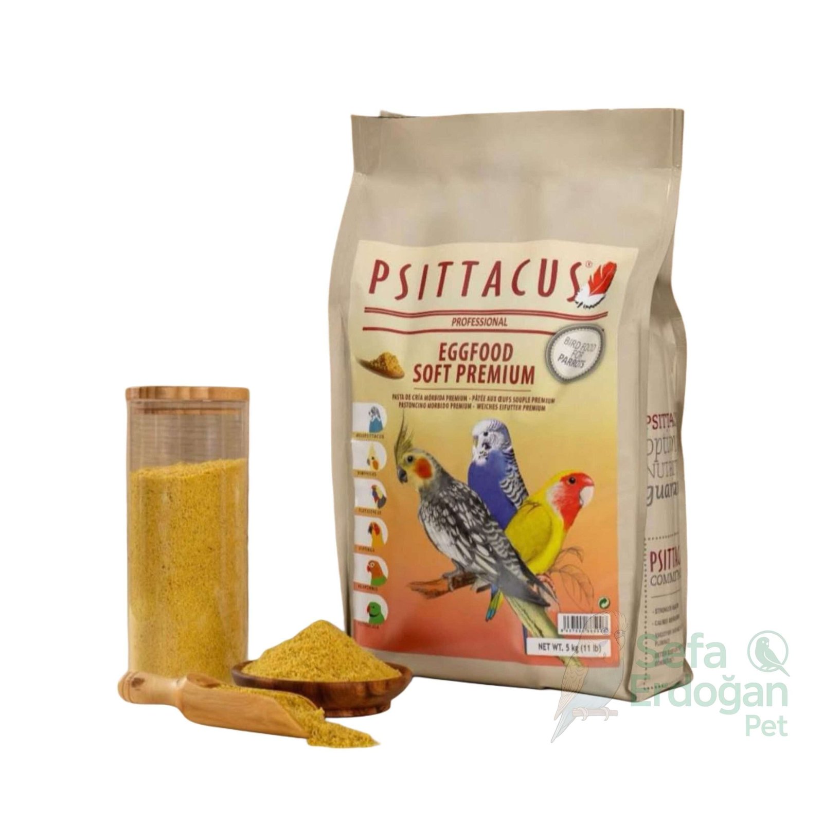 Psıttacus Muhabbet-Sultan-Sevda-Forpus Maması, doğal içeriklerle zenginleştirilmiş, sağlıklı ve besleyici bir yiyecek.