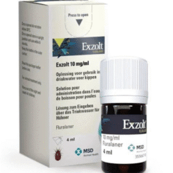 5ml Exzolt, tavuklar için suya eklenen 10 mg/ml fluralaner çözeltisi ile bit, akar ve iç parazitlere karşı etkili.