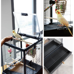 Alternative view of Kırılmaz Temperli Camlı Yeni Nesil Profesyonel Kuş Kafesi